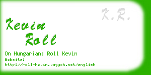 kevin roll business card